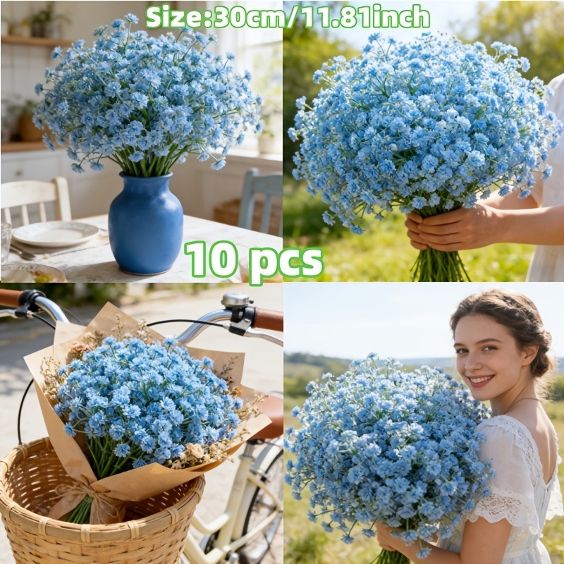 10 szt. Sztuczna Niebieska Gip – Florist Supply Bulk recenzja i cena